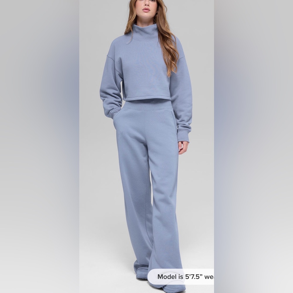ALO Yoga Serenity Wide Leg Sweatpant - Winter Frost size XS new